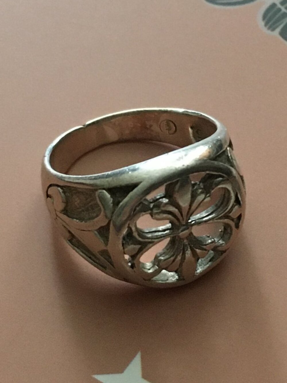 Y2K 925 Signed Silver Renaissance Fair D&D Knights Cross Ring - Picture 11 of 16